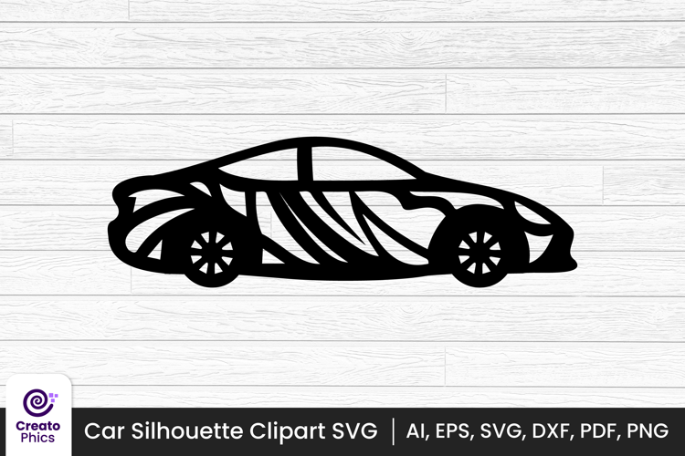car silhouette black vehicle clipart | printable vector SVG