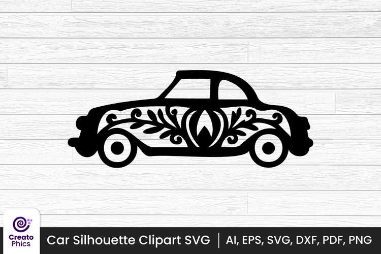 car silhouette black vehicle clipart | printable vector SVG