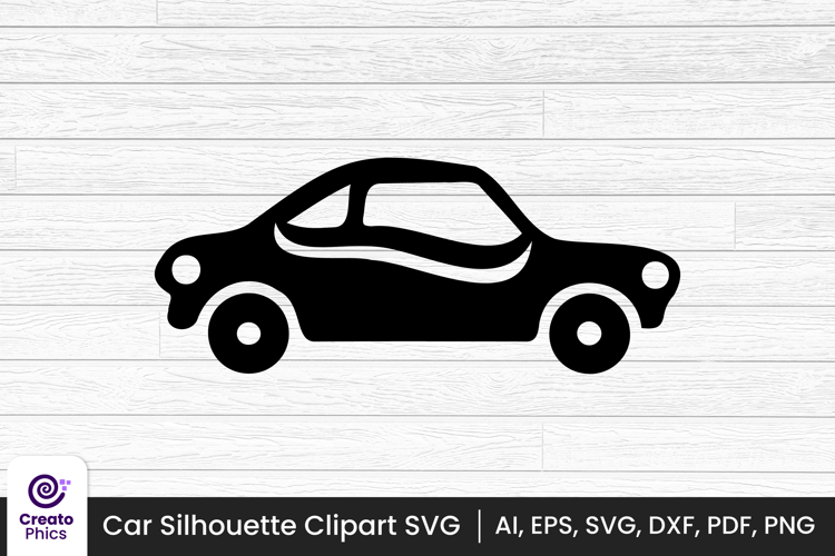 car silhouette black vehicle clipart | printable vector SVG