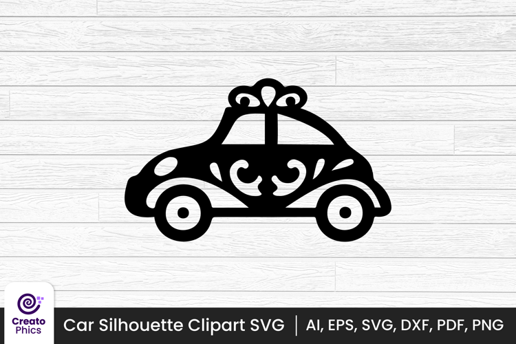car silhouette black vehicle clipart | printable vector SVG