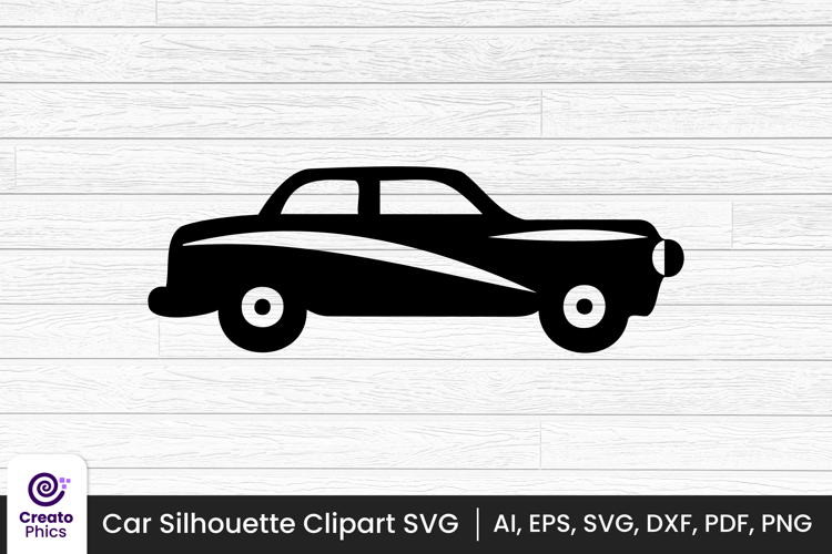 car silhouette black vehicle clipart | printable vector SVG
