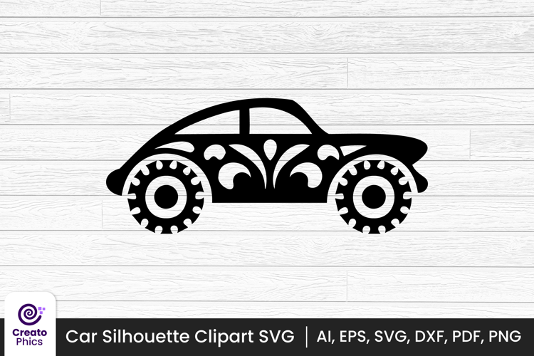 car silhouette black vehicle clipart | printable vector SVG