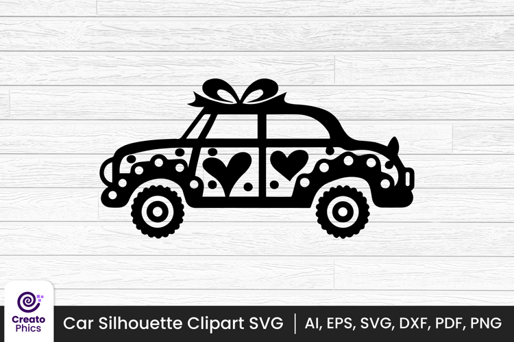 car silhouette black vehicle clipart | printable vector SVG