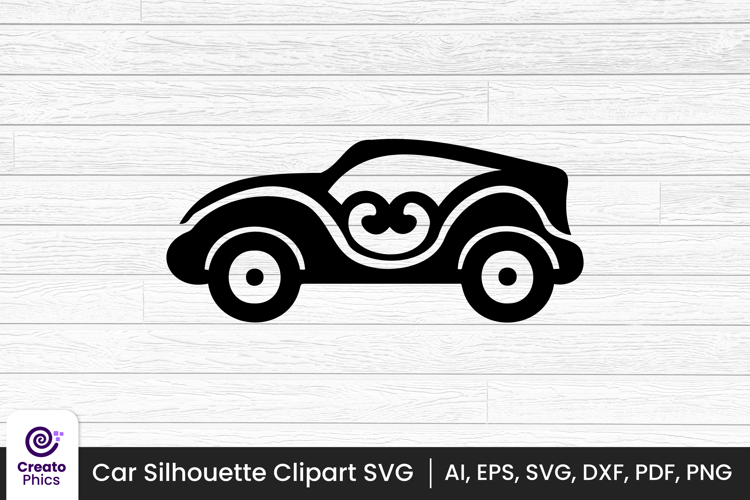 car silhouette black vehicle clipart | printable vector SVG