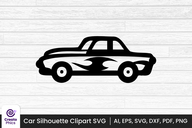car silhouette black vehicle clipart | printable vector SVG