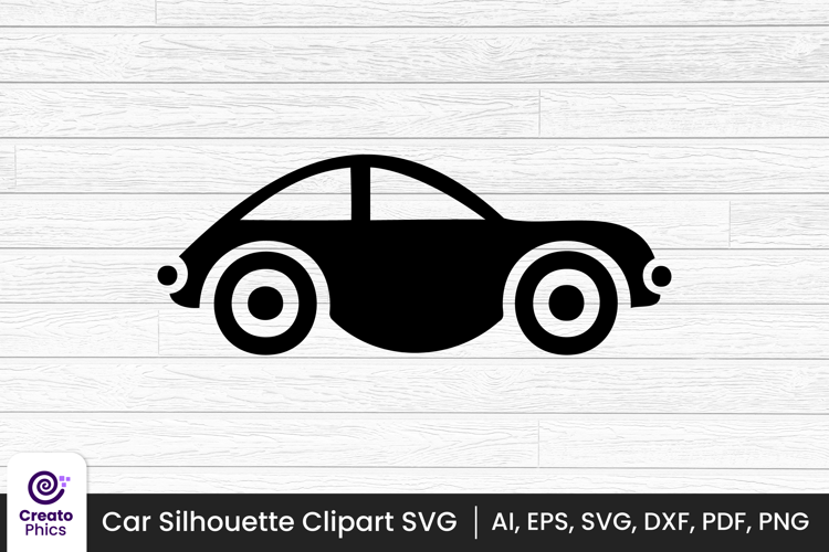 car silhouette black vehicle clipart | printable vector SVG