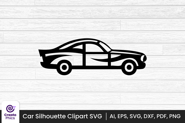car silhouette black vehicle clipart | printable vector SVG