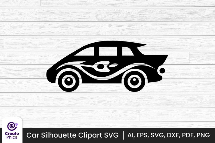 car silhouette black vehicle clipart | printable vector SVG