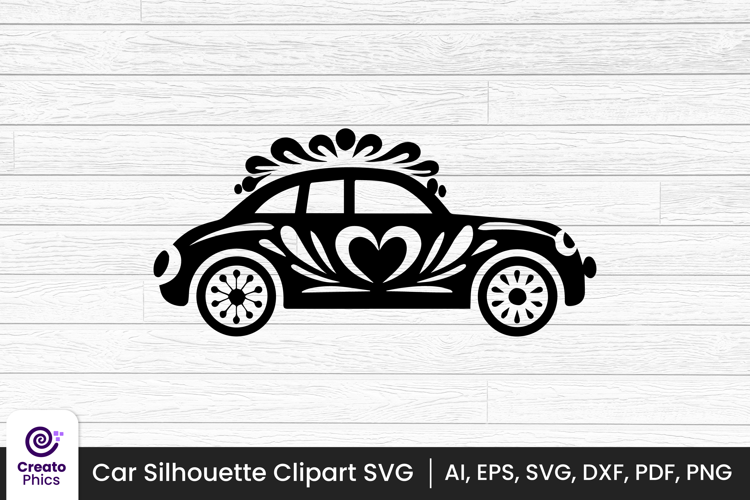 car silhouette black vehicle clipart | printable vector SVG