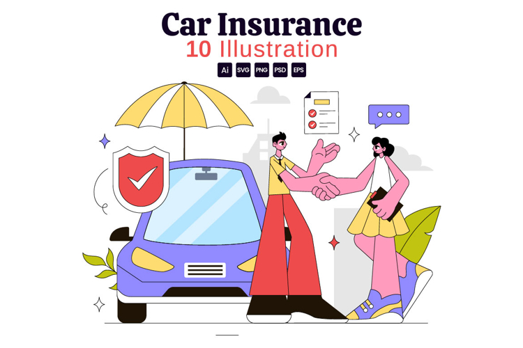 10 Car Insurance Illustration