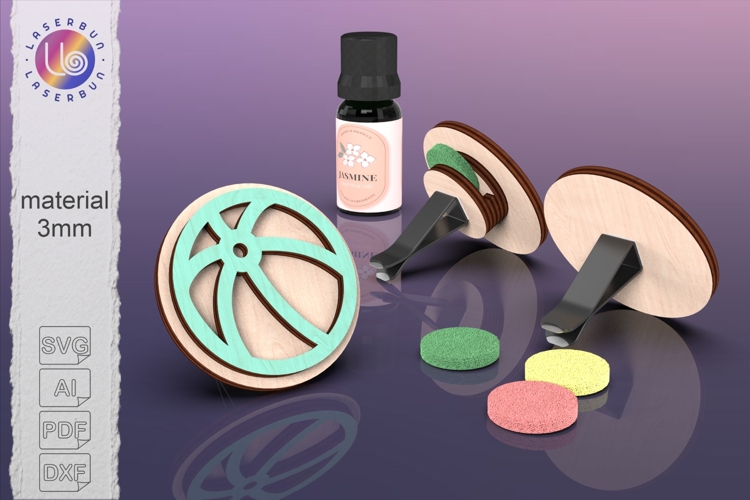 Car vent clip cover beach ball, laser cut summer file