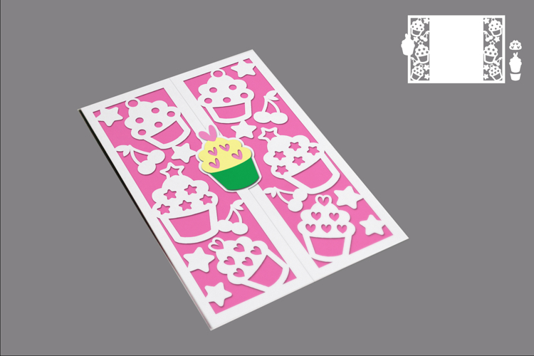 TriFold Birthday Papercut, Birthday Invitation Template