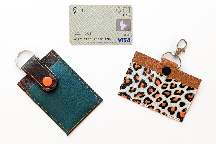 ITH Snap Tab Card Holder Key Fob Applique Embroidery File