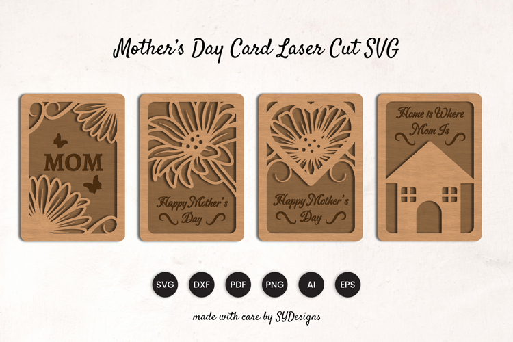 Mother’s Day Card Laser Cut SVG