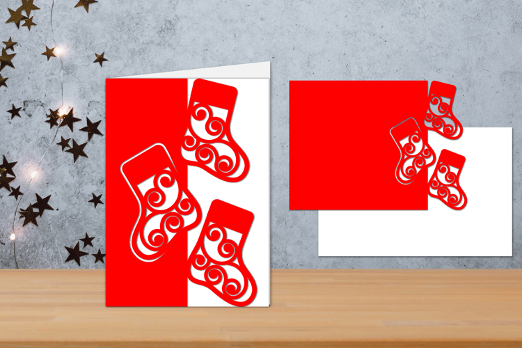 Christmas folded Cards, Cricut Christmas card