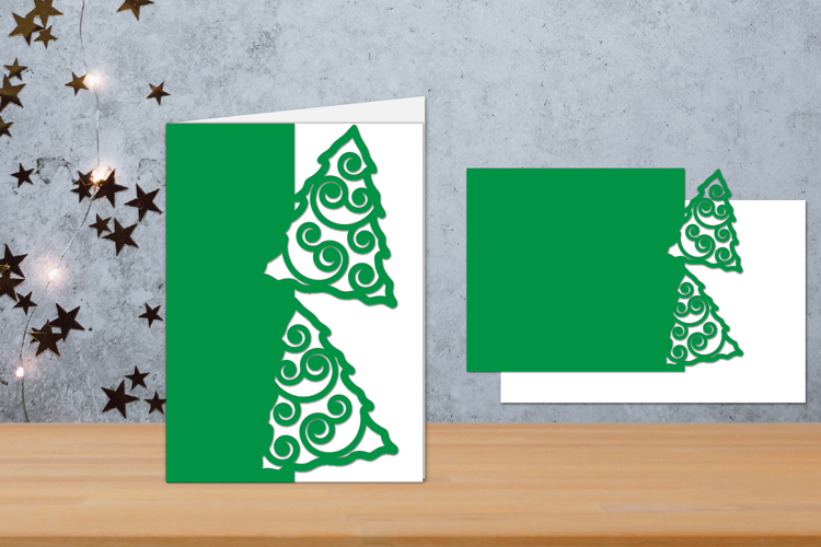 Christmas folded Cards, Cricut Christmas card
