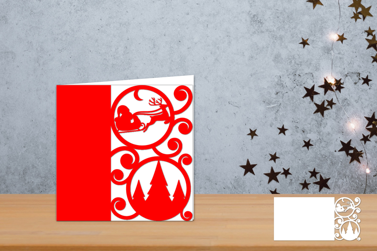 Christmas Papercut, Cricut Christmas card
