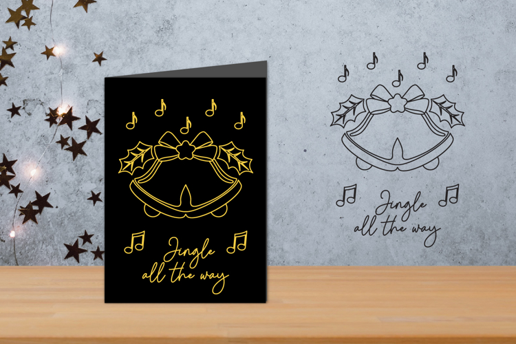 Christmas Foil Quill, Single Line SVG, Outline Design