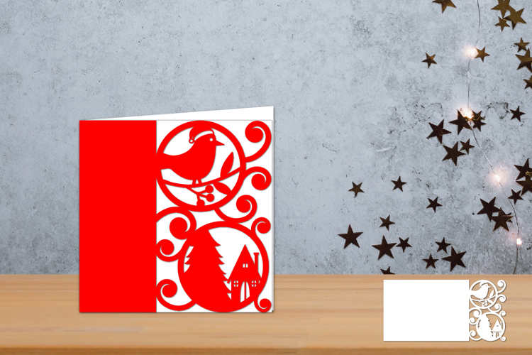 Christmas Papercut, Cricut Christmas card