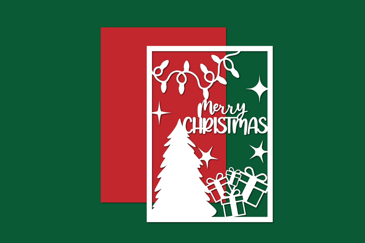 Christmas Paper cut, Christmas card