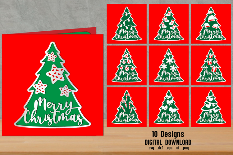 Christmas Papercut, Christmas Papercut Card Bundle, Cricut
