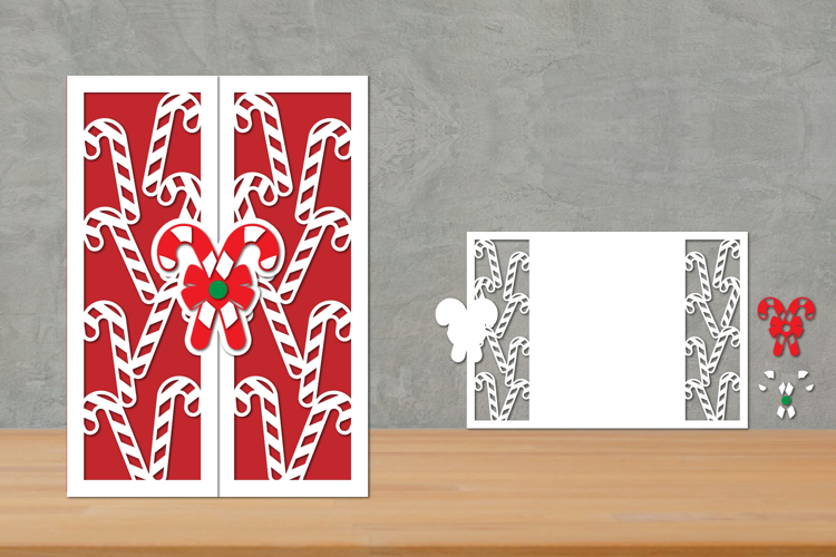 Christmas Trifold Papercut, Gatefold Christmas card