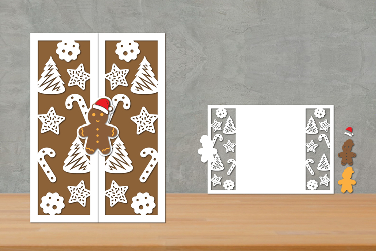 Christmas Trifold Papercut, Gatefold Christmas card