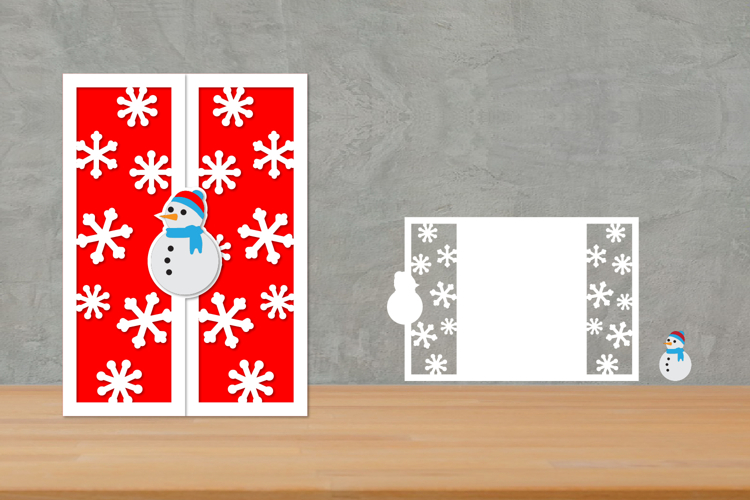 Christmas Trifold Papercut, Gatefold Christmas card