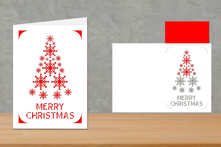 Snowflake card, Christmas Greeting Card
