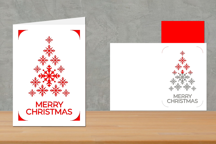 Christmas Insert Card, Christmas Greeting Card, Snow Cards