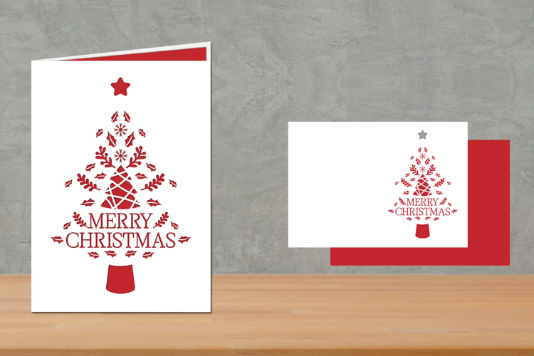 Christmas Greeting card, Christmas Folded Card
