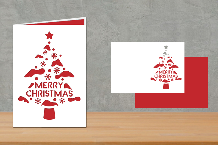 Christmas Greeting card, Christmas Folded Card