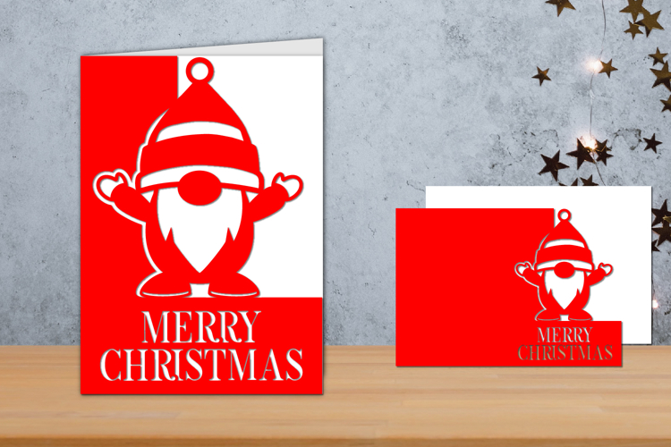 Christmas Card Papercut, Christmas card Template