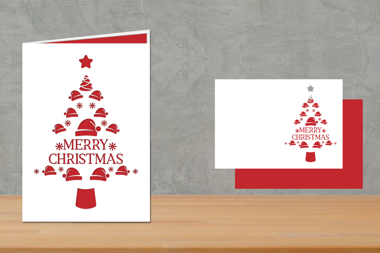 Christmas Greeting card, Christmas Folded Card