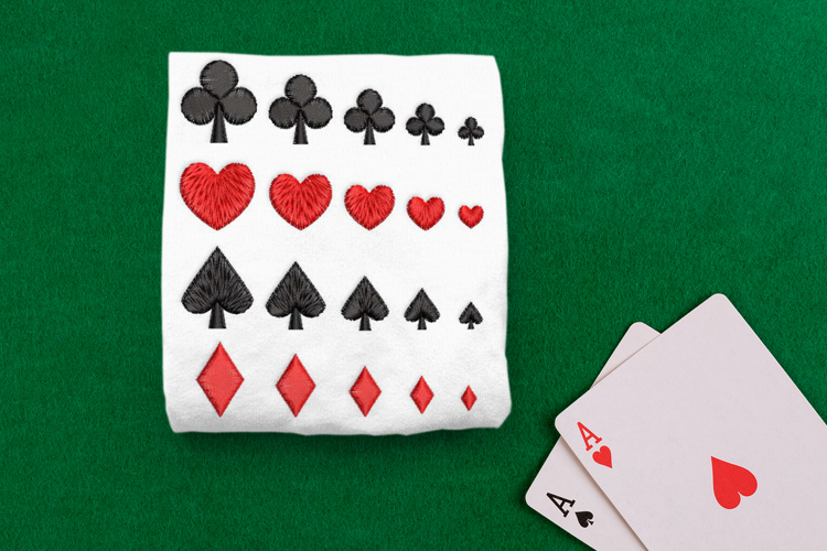 Playing Card Suits Micro Embroidery File Set