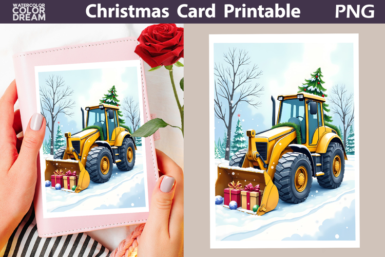 Construction Truck Card | I Dig Christmas