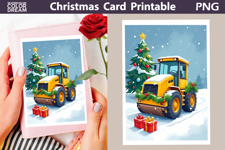 Construction Truck Card | I Dig Christmas