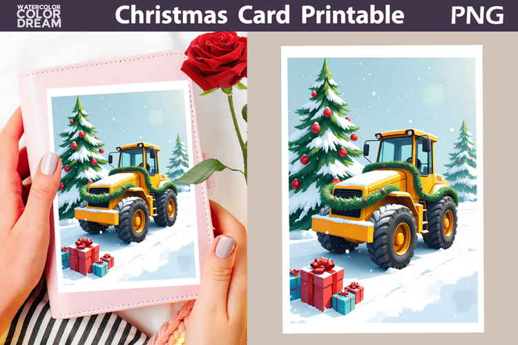 Construction Truck Card | I Dig Christmas