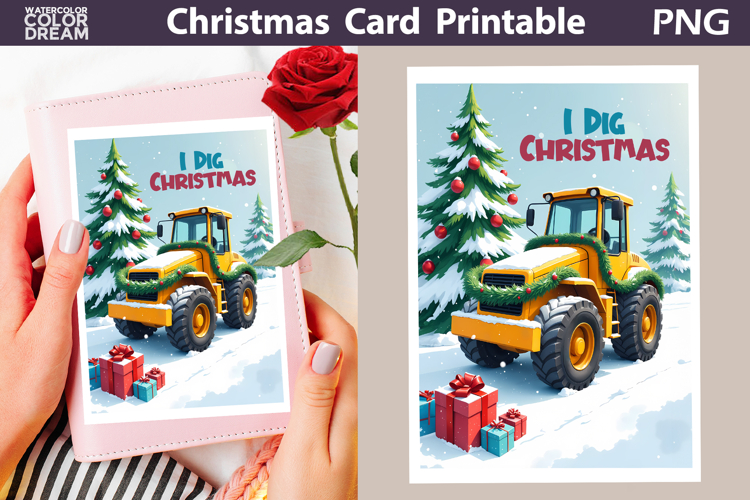 Construction Truck Card | I Dig Christmas