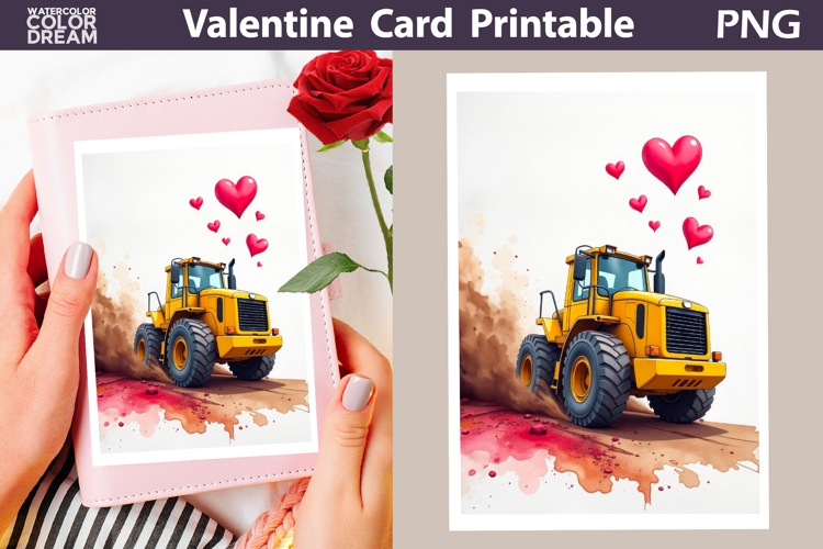 Tractor Heart Valentine Card | Happy Valentines Day