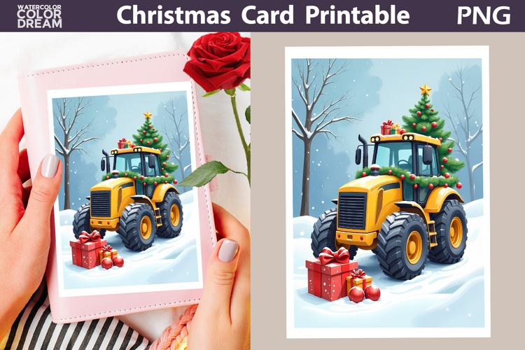 Construction Truck Card | I Dig Christmas