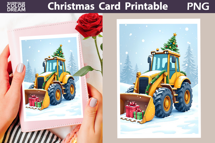 Construction Truck Card | I Dig Christmas
