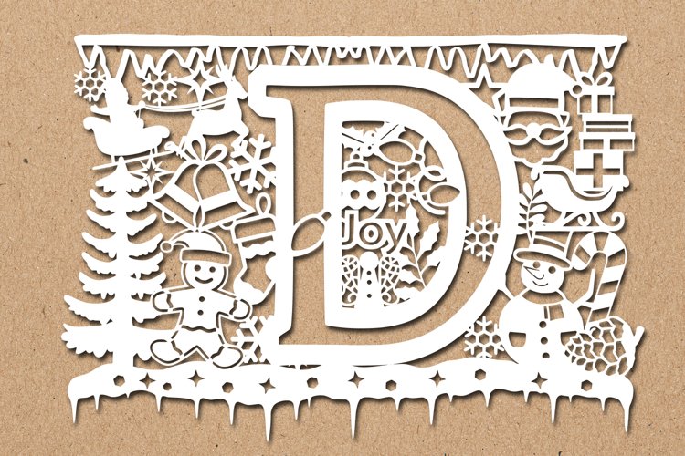 Christmas alphabets D SVG