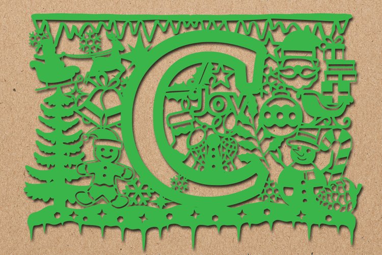 Christmas alphabets C SVG