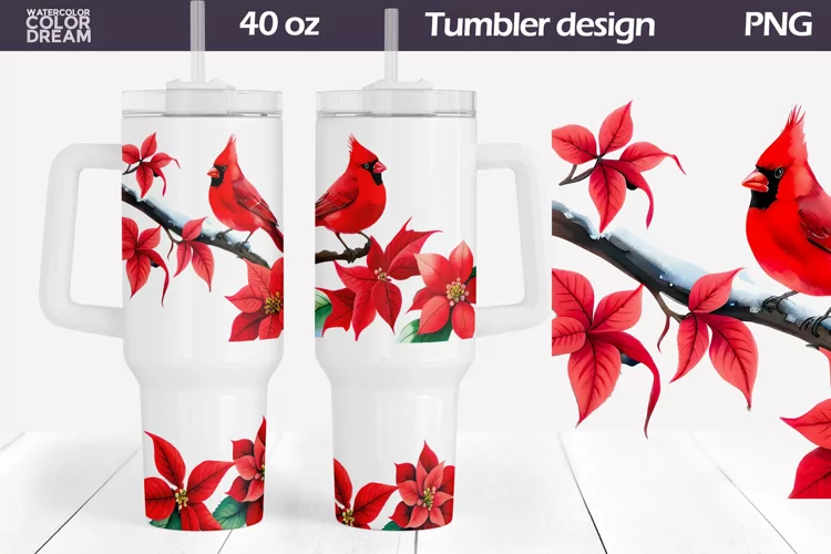 Cardinal Tumbler 40 Oz Sublimation | Cardinal Tumbler Wrap