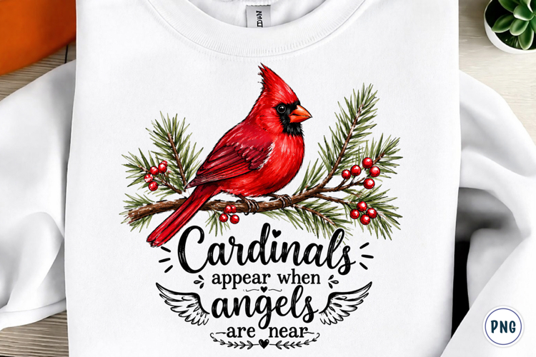 Christmas Cardinal Design PNG