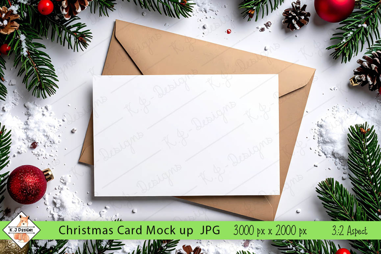 Christmas card mock up background jpg