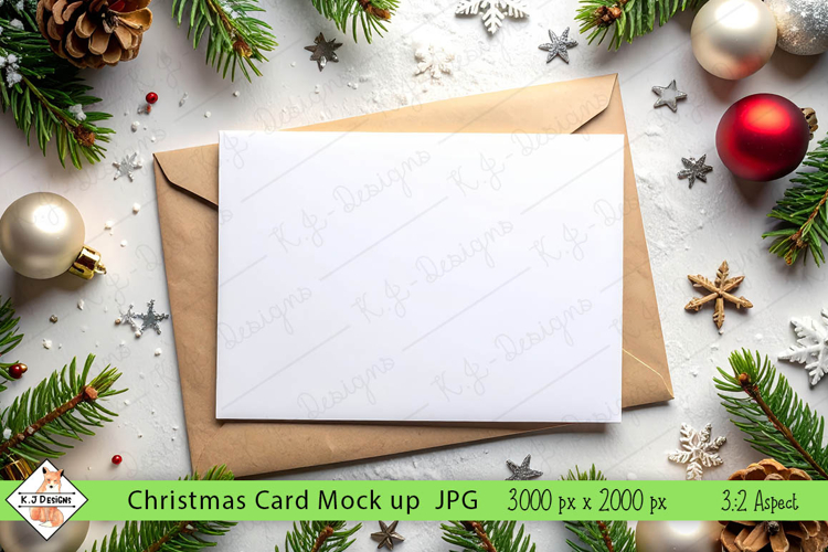 Christmas card mock up background jpg