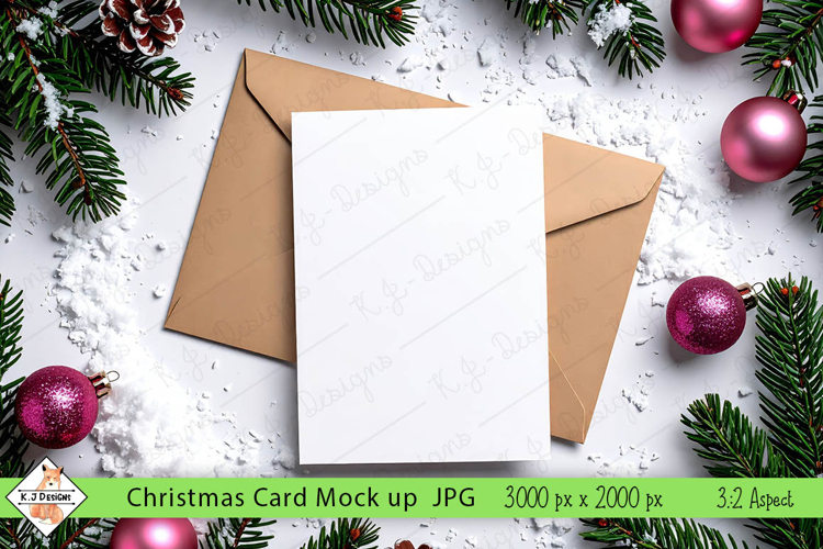 Christmas card mock up background jpg