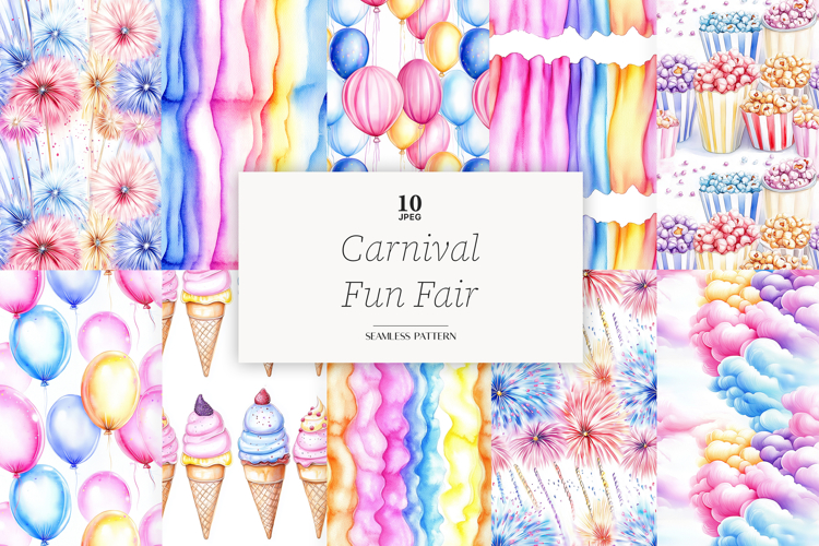 Carnival Paper Pattern Background | Festival Seamless JPEG
